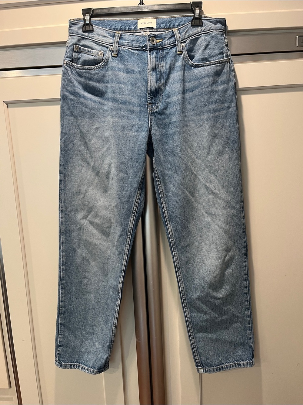 Everlane Relaxed Straight Leg Organic Cotton Jeans Weathered Blue size 30 - Picture 6 of 13